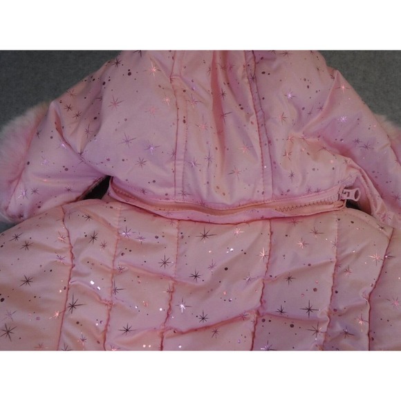 London Fog Girls Toddler puffer jacket with detachable hood size 12 months - Picture 5 of 7
